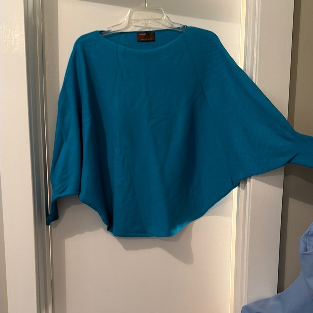 Kerisma Teal Women's Poncho Sweater